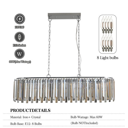 Modern Lux Crystal Chandelier Light Fixture