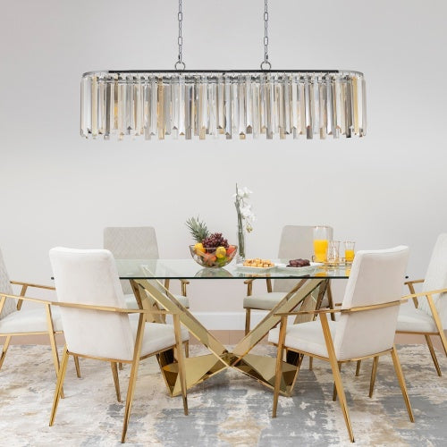 Modern Lux Crystal Chandelier Light Fixture