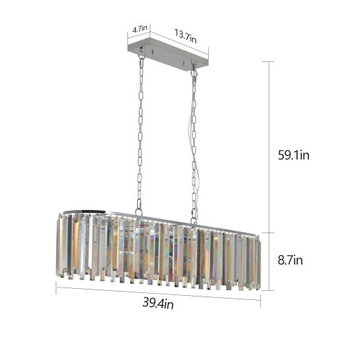 Modern Lux Crystal Chandelier Light Fixture